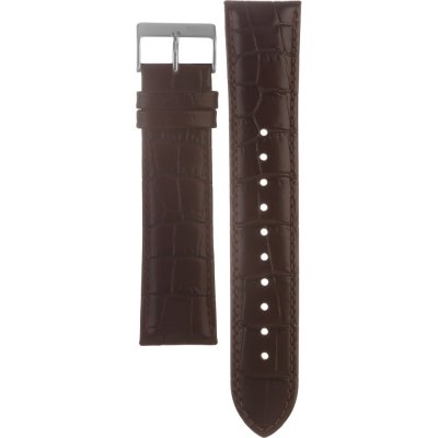 Hugo Boss Slim Chronograph White Dial Brown Leather Strap Watch For Men - 1513263