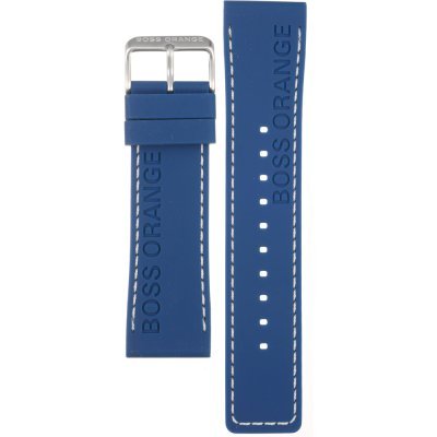 Hugo Boss Globetrotter Blue Dial Blue Silicone Strap Watch for Men - 1513821
