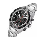 Hugo Boss Intensity Chronograph Black Dial Silver Steel Strap Watch For Men - 1513680
