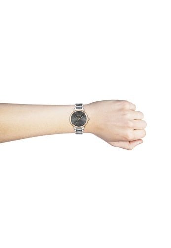 Hugo Boss Signature Grey Dial Silver Steel Strap Watch for Men - 1502569