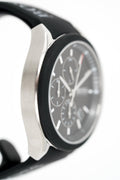 Hugo Boss Velocity Black Dial Black Leather Strap Watch for Men - 1513716