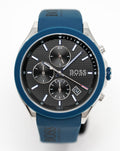 Hugo Boss Velocity Black Dial Blue Rubber Strap Watch for Men - 1513717