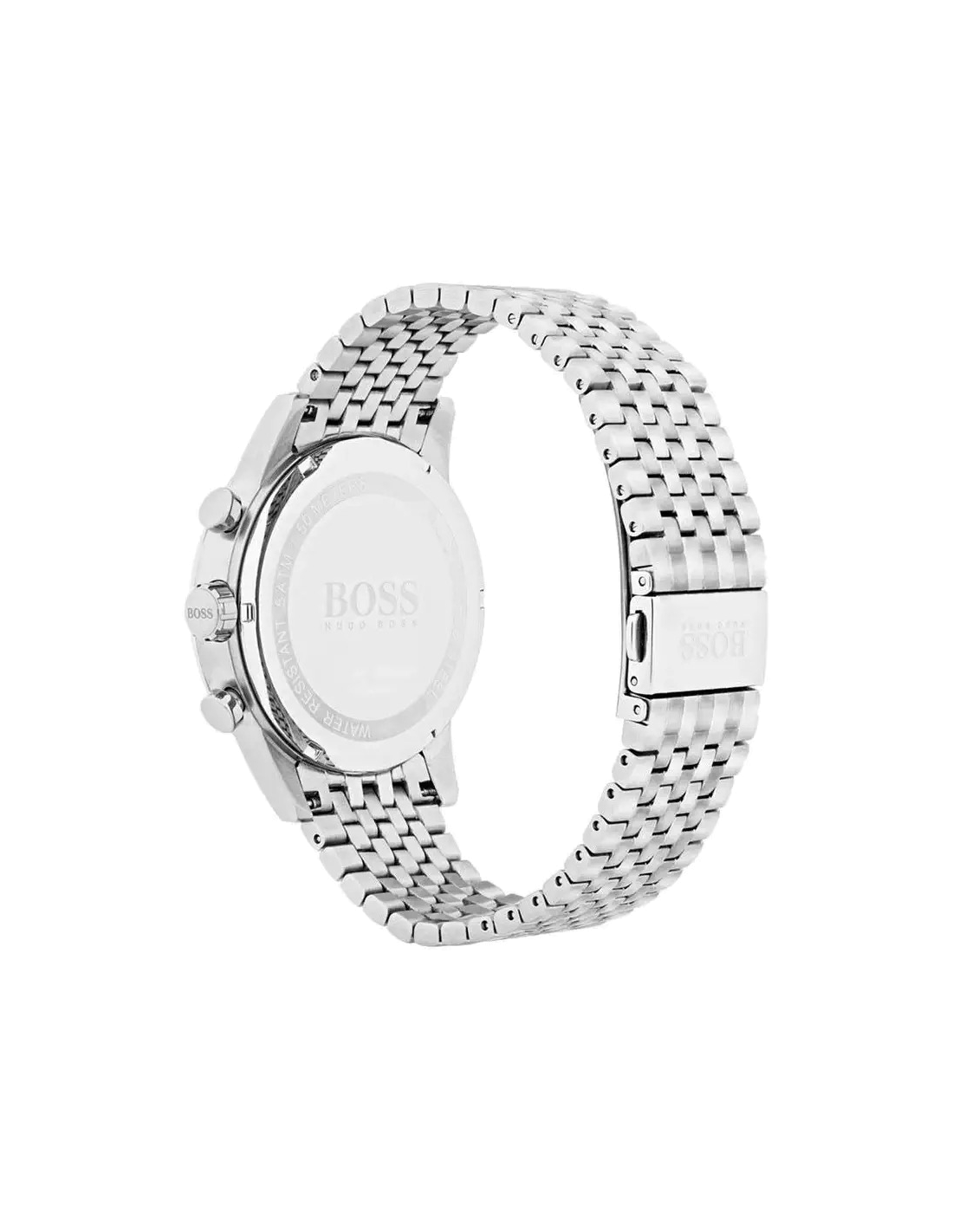 Hugo Boss Navigator Chronograph Blue Dial Silver Steel Strap Watch for Men - 1513498