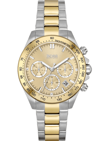 Hugo Boss Ikon Chronograph Silver Dial Two Tone Steel Strap Watch for Men - 1512960