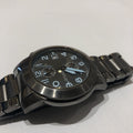 Marc Jacobs Larry Chronograph Black Dial Gunmetal Grey Steel Strap Watch for Men - MBM5031