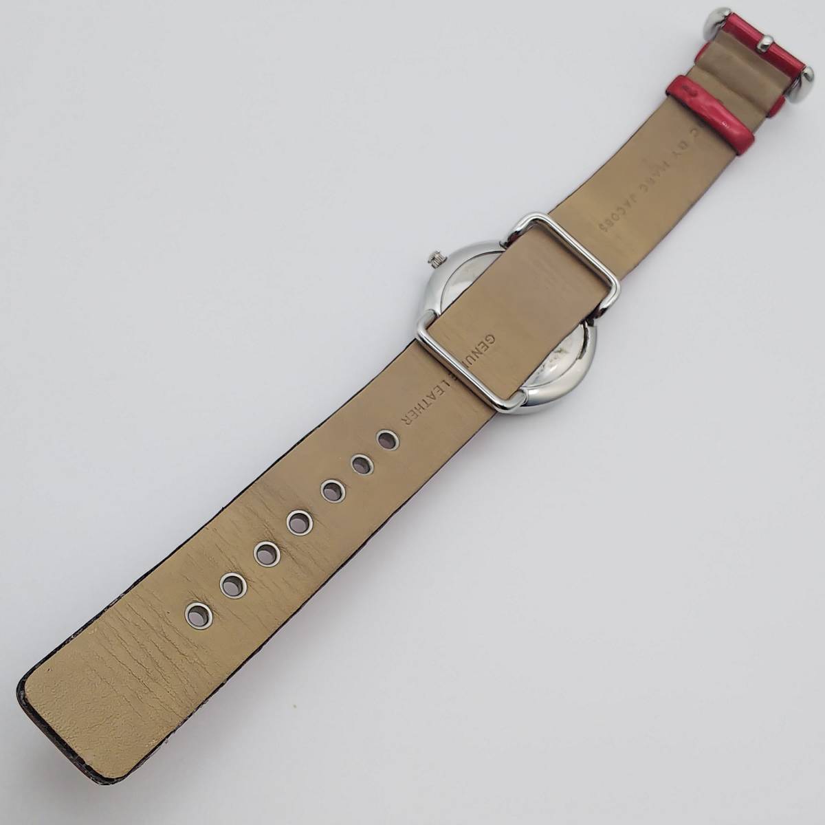 Marc Jacobs Amy Purple Dial Red Leather Strap Watch for Women - MBM1138
