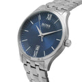 Hugo Boss Governer Blue Dial Silver Steel Strap Watch for Men - 1513487