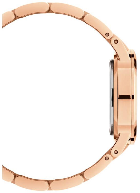 Daniel Wellington Iconic Link White Dial Rose Gold Steel Strap Watch For Women - DW00100209