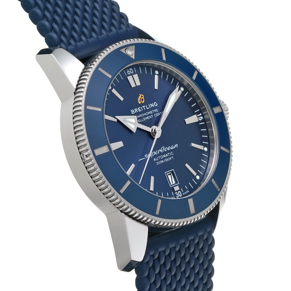 Breitling Superocean Heritage B20 Automatic 46 Blue Dial Blue Mesh Bracelet Watch for Men - AB2020161C1S1