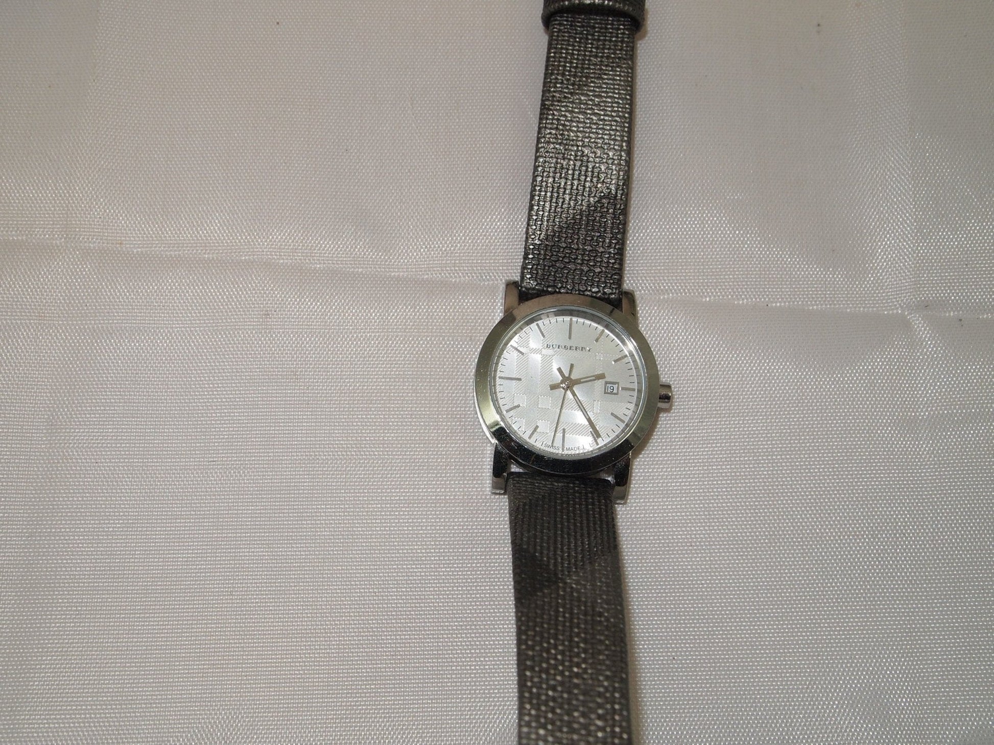 Burberry The City Silver Dial Multicolored Leather Strap Watch for Women - BU1873