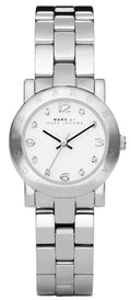 Marc Jacobs Mini Amy White Dial Silver Steel Strap Watch for Women - MBM3055