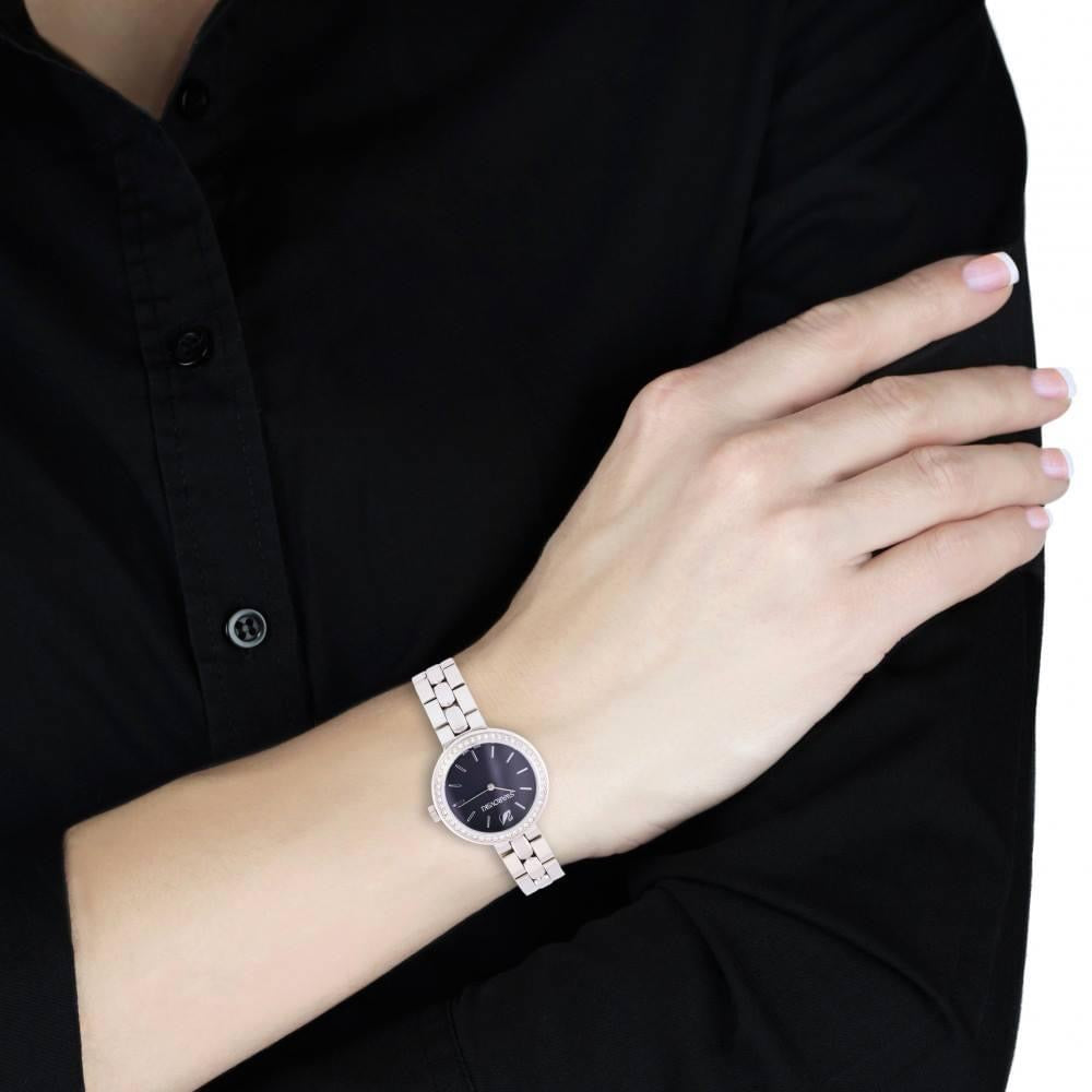Swarovski Daytime Rhinestone Grey Dial Silver Steel Strap Watch for Women - 5213681