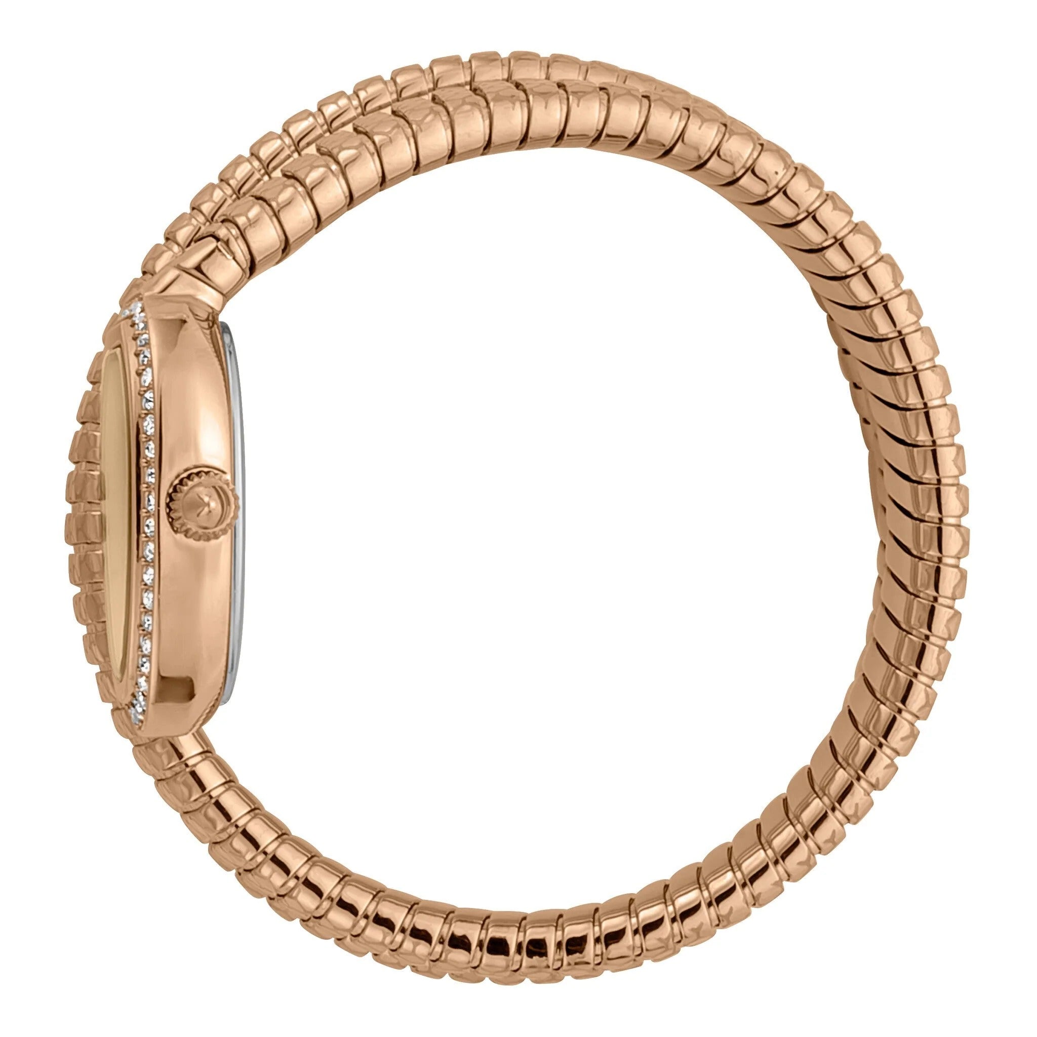 Just Cavalli Doppio Rose Gold Dial Rose Gold Steel Strap Watch for Women - JC1L163M0035