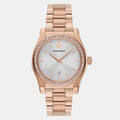 Emporio Armani Federica Analog Mother of Pearl Dial Rose Gold Steel Strap Watch for Women - AR11558