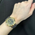 Tory Burch The Miller Chronograph Blue Dial Blue Jacquard Strap Watch for Women - TBW1038