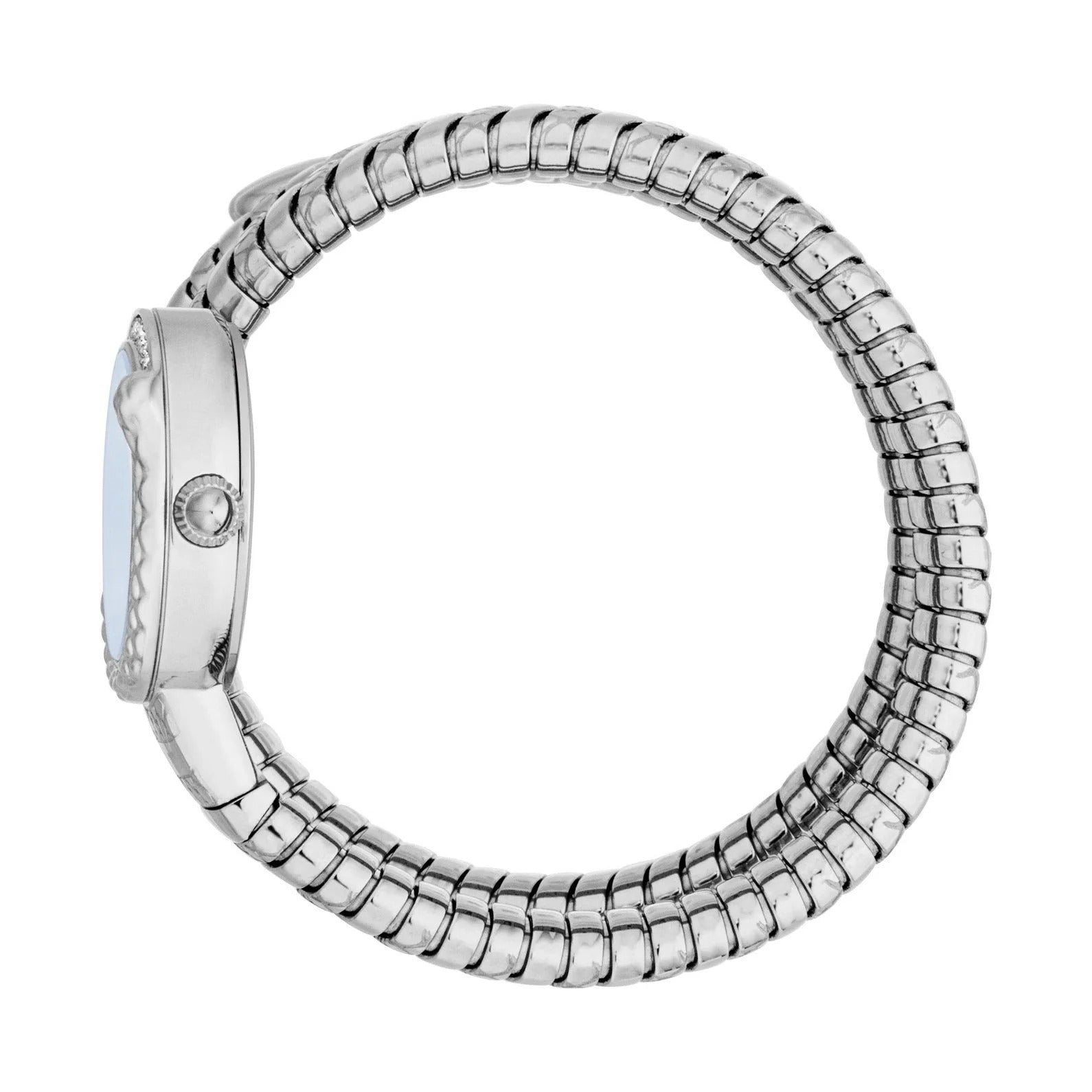 Just Cavalli Enchanting Blue Dial Silver Steel Strap Watch for Women - JC1L302M0015