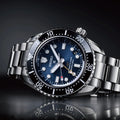 Seiko Prospex Diver Scuba Automatic Blue Dial Silver Steel Strap Watch for Men - SBEJ021