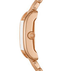 Tory Burch Eleanor Mother of Pearl White Dial Rose Gold Steel Strap Watch for Women - TBW1079