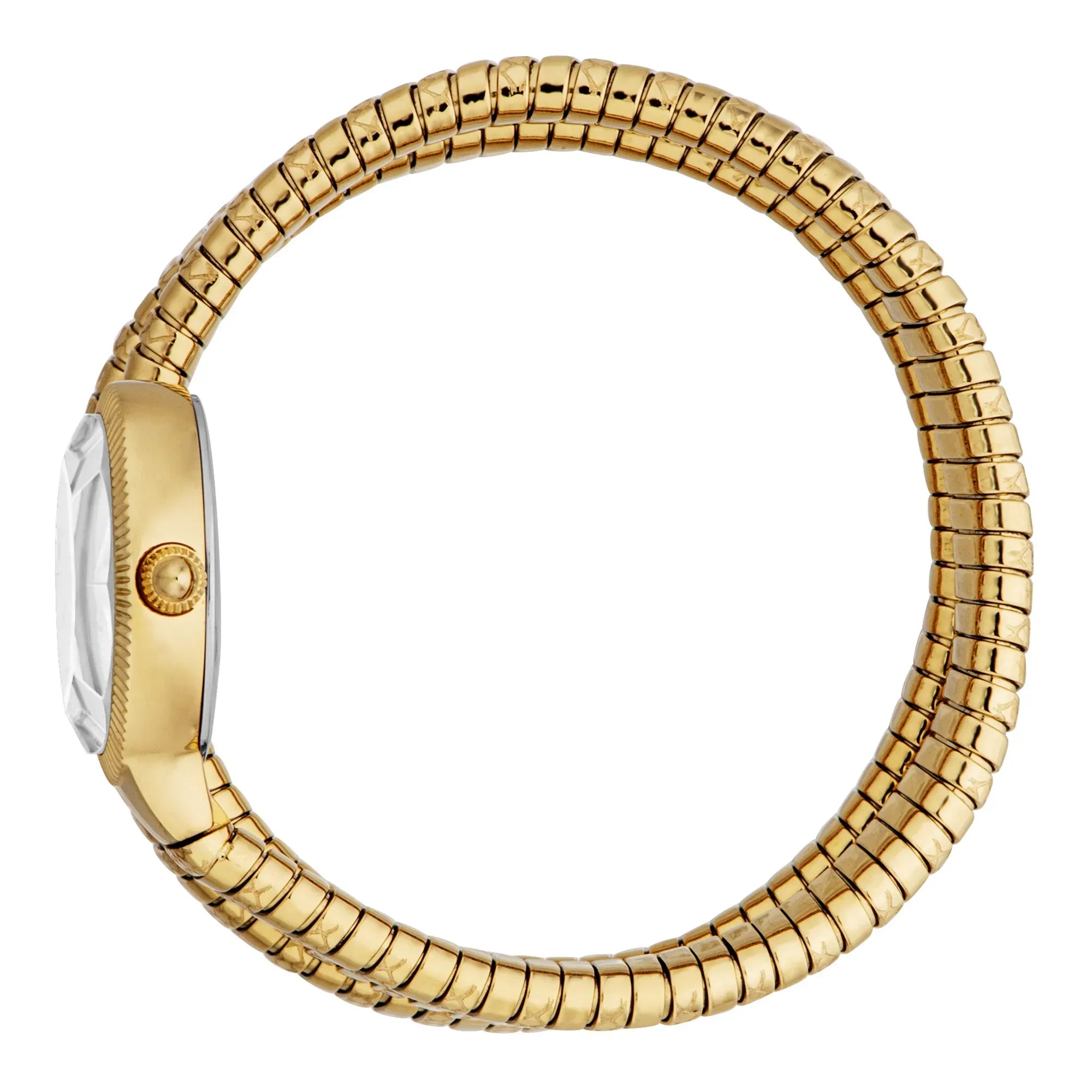 Just Cavalli After Party Silver Dial Gold Steel Strap Watch for Women - JC1L269M0025