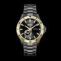 Hugo Boss Troper Chronograph Automatic Black Dial Black Steel Strap Watch for Men - 1514203