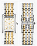 Tory Burch Eleanor White Dial Two Tone Steel Strap Watch for Women - TBW1070