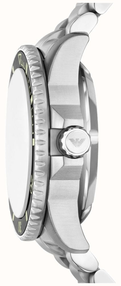 Emporio Armani Sea Explorer Blue Dial Silver Steel Strap Watch for Men - AR60087
