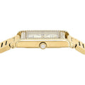 Emporio Armani Genni Crystals Mother of Pearl Dial Gold Steel Strap Watch for Women - AR11659