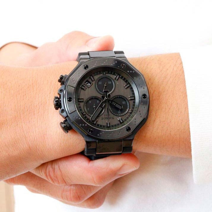 Tissot T-Race Chronograph Black Dial Black Rubber Strap Watch for Men - T141.417.37.061.00