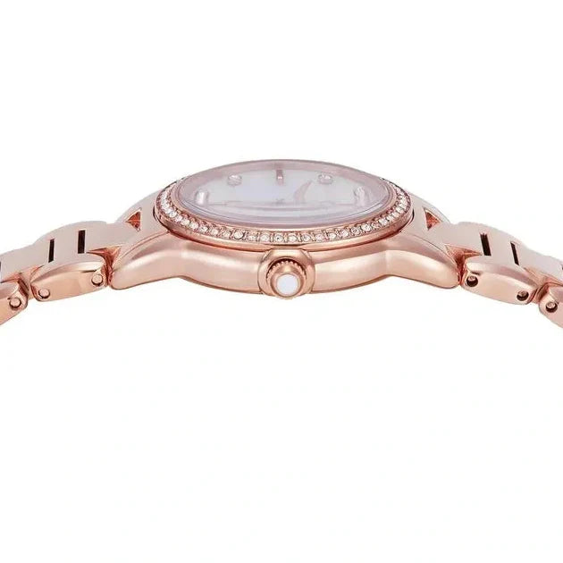 Emporio Armani Mia Mother of Pearl Dial Rose Gold Steel Strap Watch for Women - AR11671