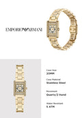 Emporio Armani Genni Crystals Gold Dial Gold Steel Strap Watch for Women - AR11663