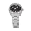 Emporio Armani Frederico Analog Black Dial Silver Steel Strap Watch for Men - AR11622