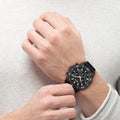 Hugo Boss Admiral Chronograph Black Dial Black Nylon Strap Watch for Men - 1513918