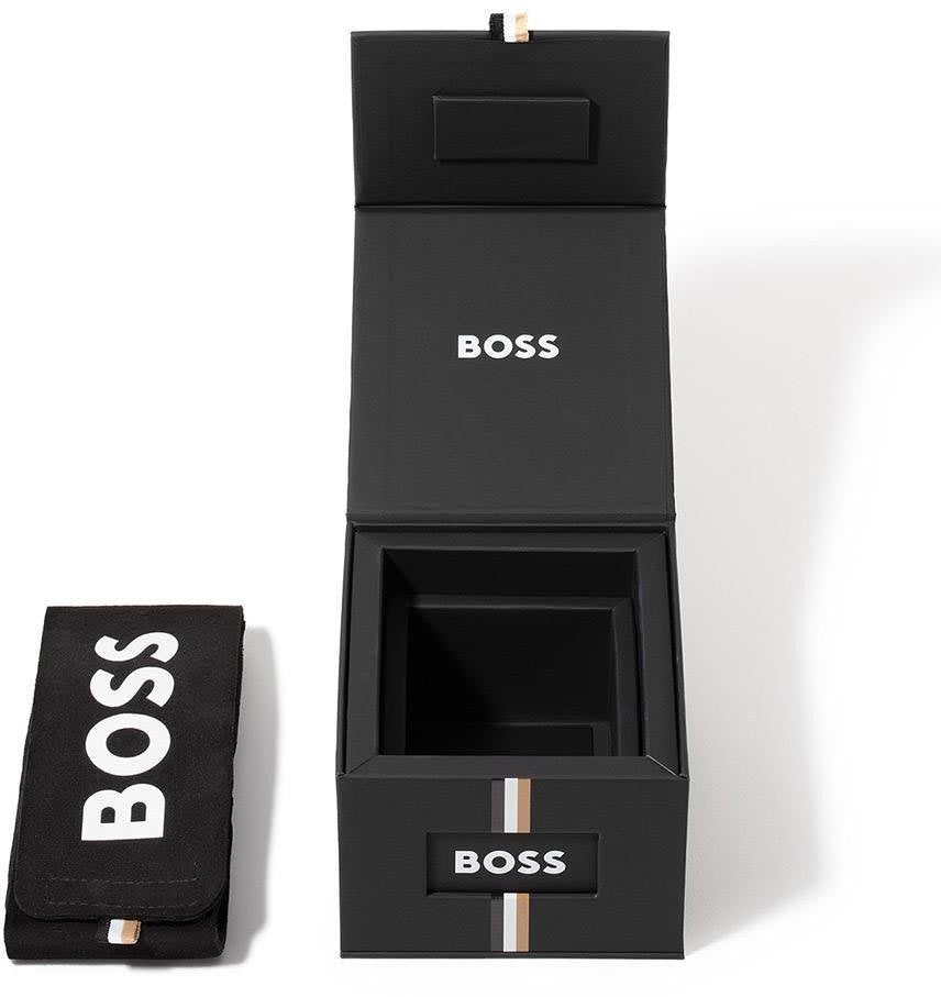Hugo Boss Strike Chronograph Blue Dial Black Steel Strap Watch for Men - 1514242