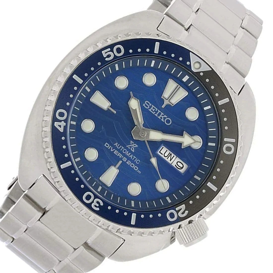 Seiko Prospex Save The Ocean Diver's Automatic Blue Dial Silver Steel Strap Watch for Men - SRPD21J1