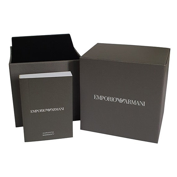 Emporio Armani Racer Chronograph Blue Dial Silver Steel Strap Watch for Men - AR11676