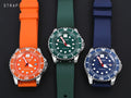 Citizen Mechanical Automatic Orange Dial Silver Steel Strap Watch for Men - NJ0128-80X