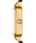 Tory Burch Robinson White Dial Black Leather Strap Watch for Women - TBW1504