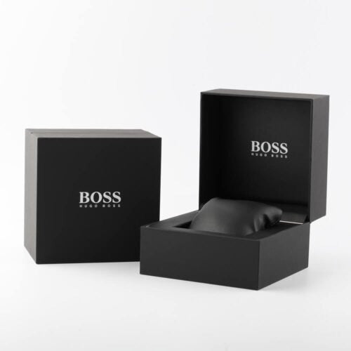 Hugo Boss Grand Prix Chronograph Blue Dial Silver Steel Strap Watch for Men - 1514226