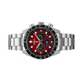 Seiko Prospex US Special Edition Speedtimer Solar Chronograph Red Dial Silver Steel Strap Watch for Men - SSC927