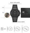 Hugo Boss Taper Chronograph Black Dial Black Steel Strap Watch for Men - 1514088