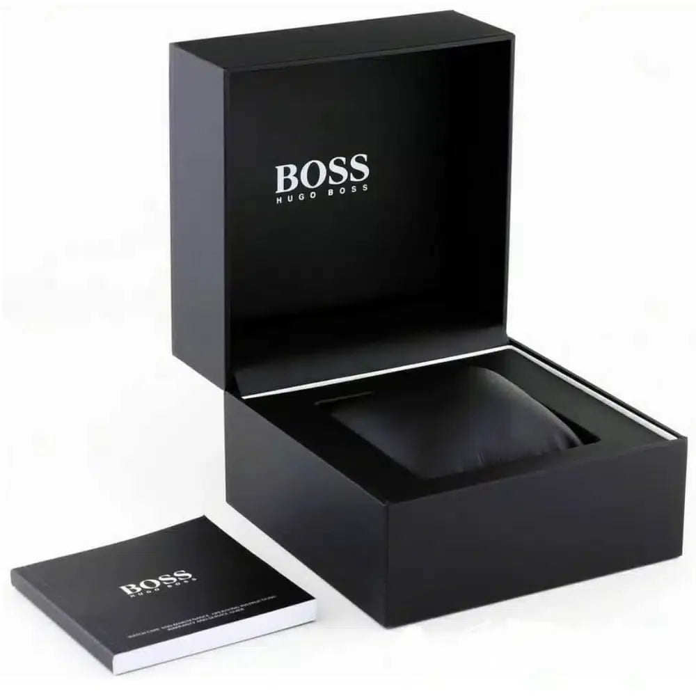 Hugo Boss Hero Chronograph Green Dial Silver Steel Strap Watch for Men - 1514217