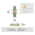 Emporio Armani Classic White Dial Green Leather Strap Watch for Women - AR11661