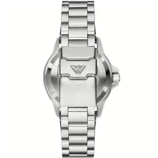 Emporio Armani Sea Explorer Green Dial Silver Steel Strap Watch for Men - AR60080