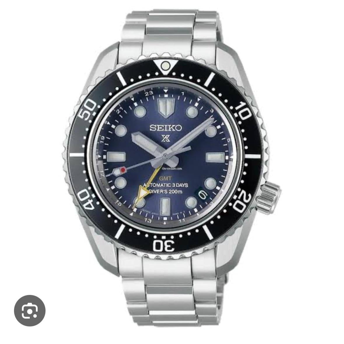 Seiko Prospex Diver Scuba Automatic Blue Dial Silver Steel Strap Watch for Men - SBEJ021