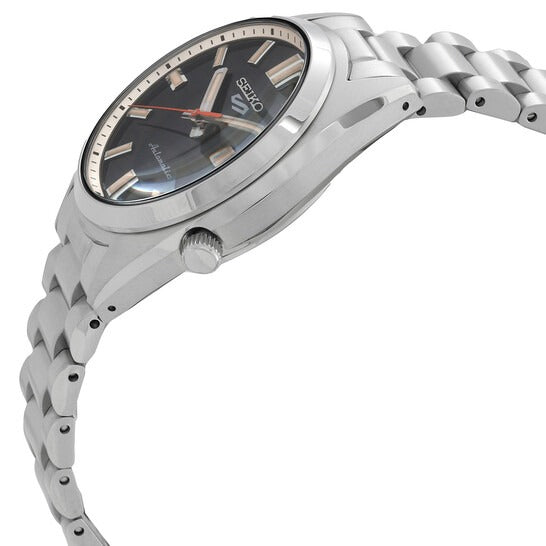 Seiko 5 Sports SNXS Series Automatic Black Dial Silver Steel Strap Watch for Men - SRPK89K1