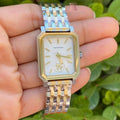 Tory Burch Robinson White Dial Two Tone Steel Strap Watch for Women - TBW1501