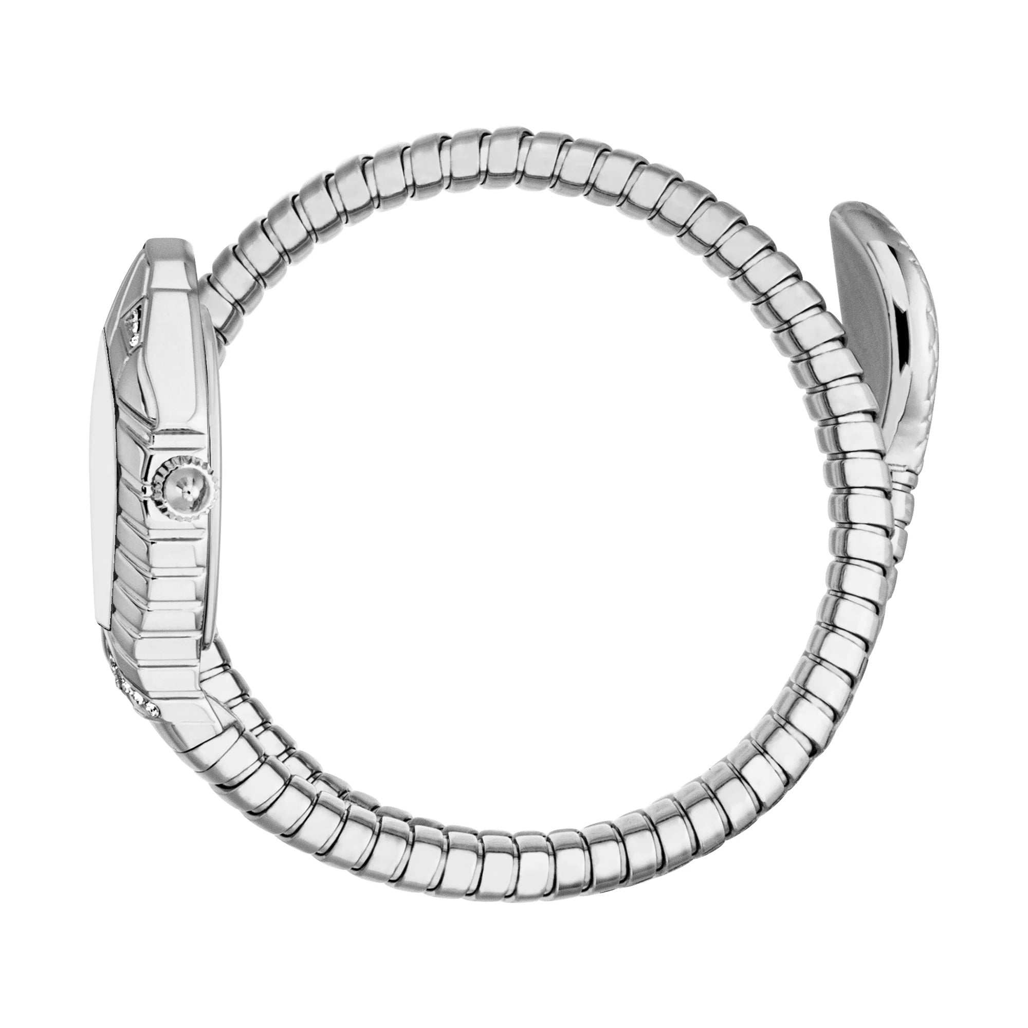 Just Cavalli Glam Evo 4 Mother of Pearl Dial Silver Steel Strap Watch for Women - JC1L229M0015