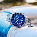 Seiko Prospex Save The Ocean Diver's Automatic Blue Dial Silver Steel Strap Watch for Men - SRPD21J1