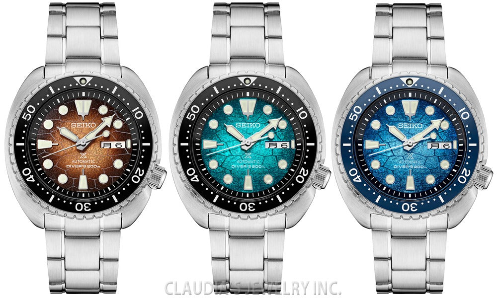 Seiko Prospex US Special Edition King Turtle Automatic Brown Dial Silver Steel Strap Watch for Men - SRPH55