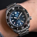 Seiko Prospex Diver Scuba Automatic Blue Dial Silver Steel Strap Watch for Men - SBEJ021
